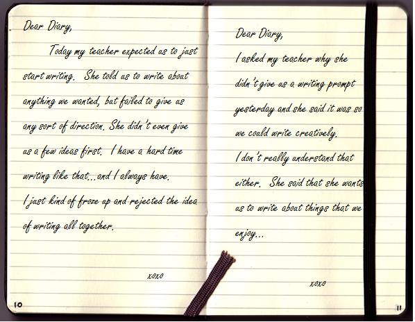 Diary Entries - Creative Students Write Creatively